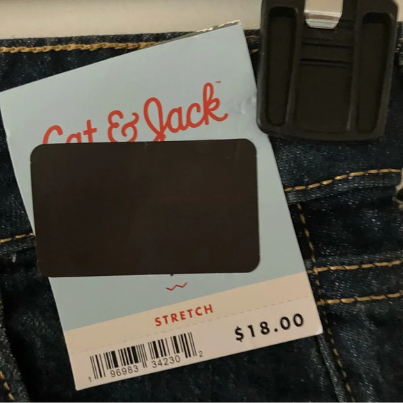 🐱 NWT Cat & Jack Girls’ Ankle Straight Stretch Denim Blue Jeans (7) - Picture 3 of 4